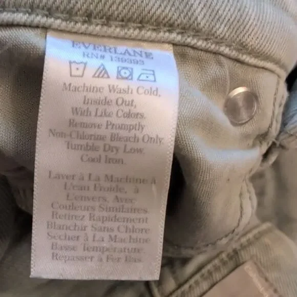 Everlane The Way-high Jean Garmet Dyed Light Green High Rise Size 26 Tall - Picture 5 of 11